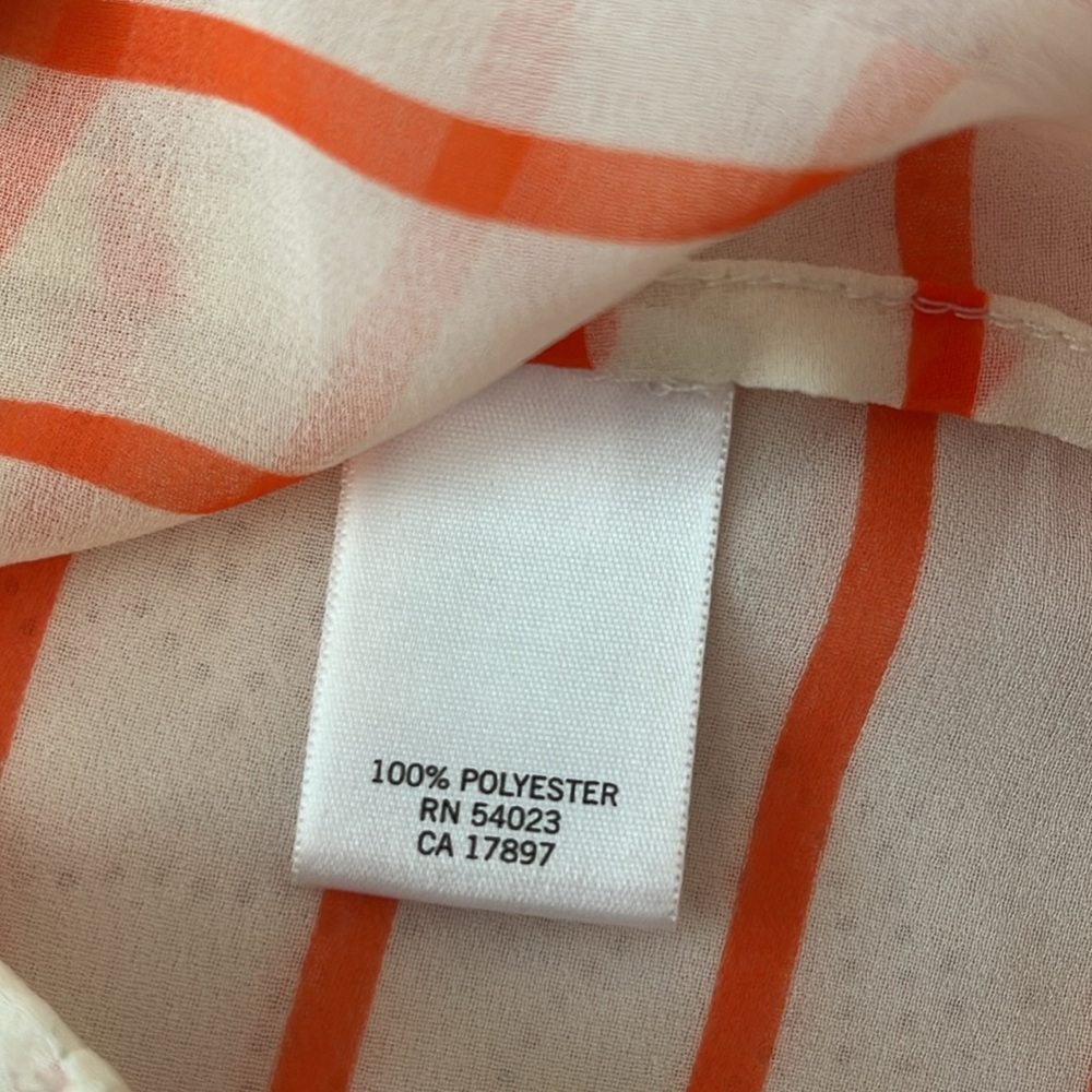 NWT Banana Republic Striped Neck Tie Blouse - Picture 6 of 6